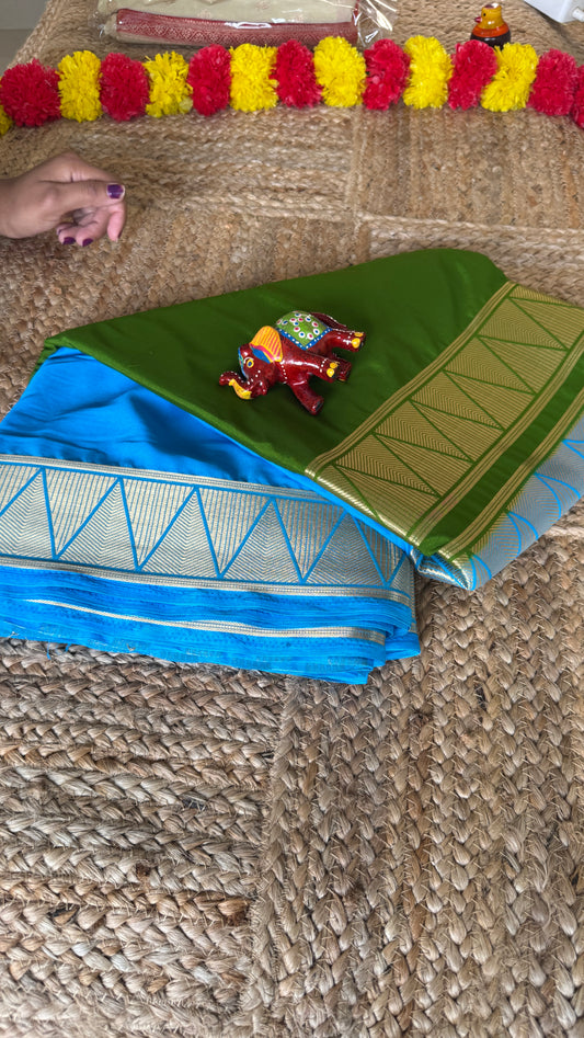 2D Half and Half - Light Green and Blue