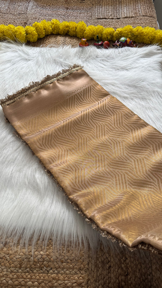 Banarasi Handloom Tissue Silk Saree GOLD