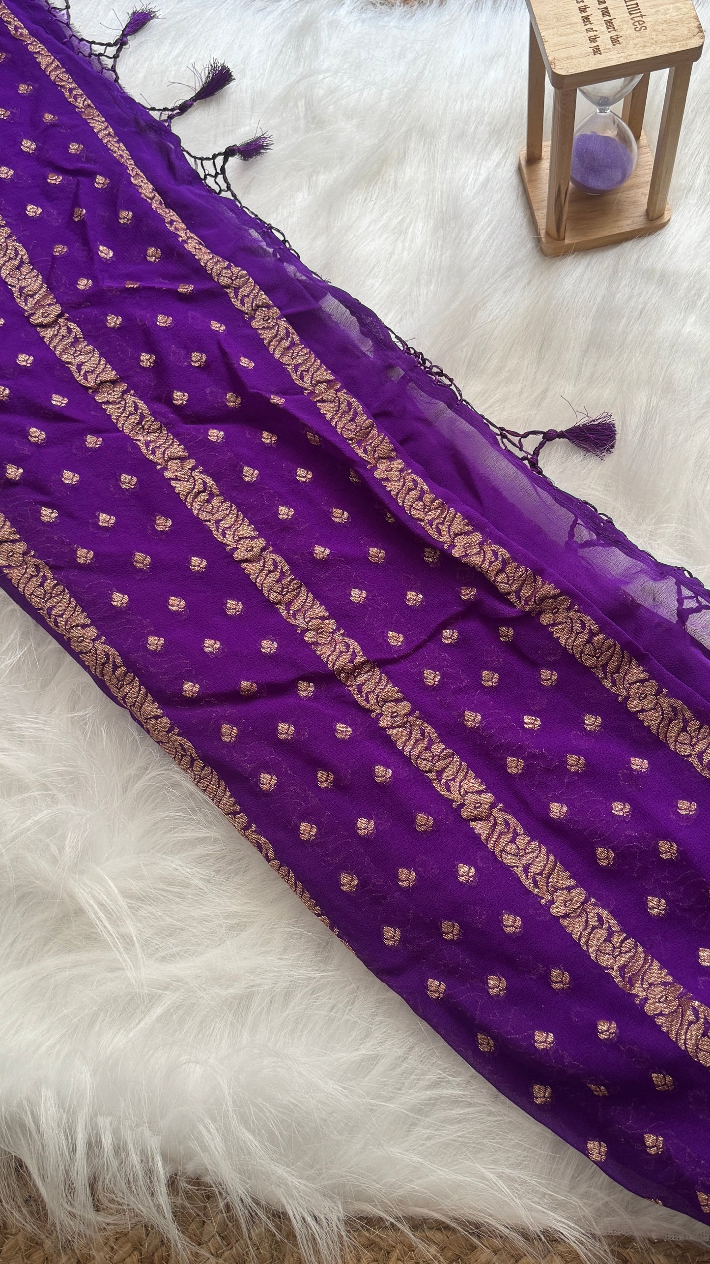 Khaddi Georgette Royal Blue Saree