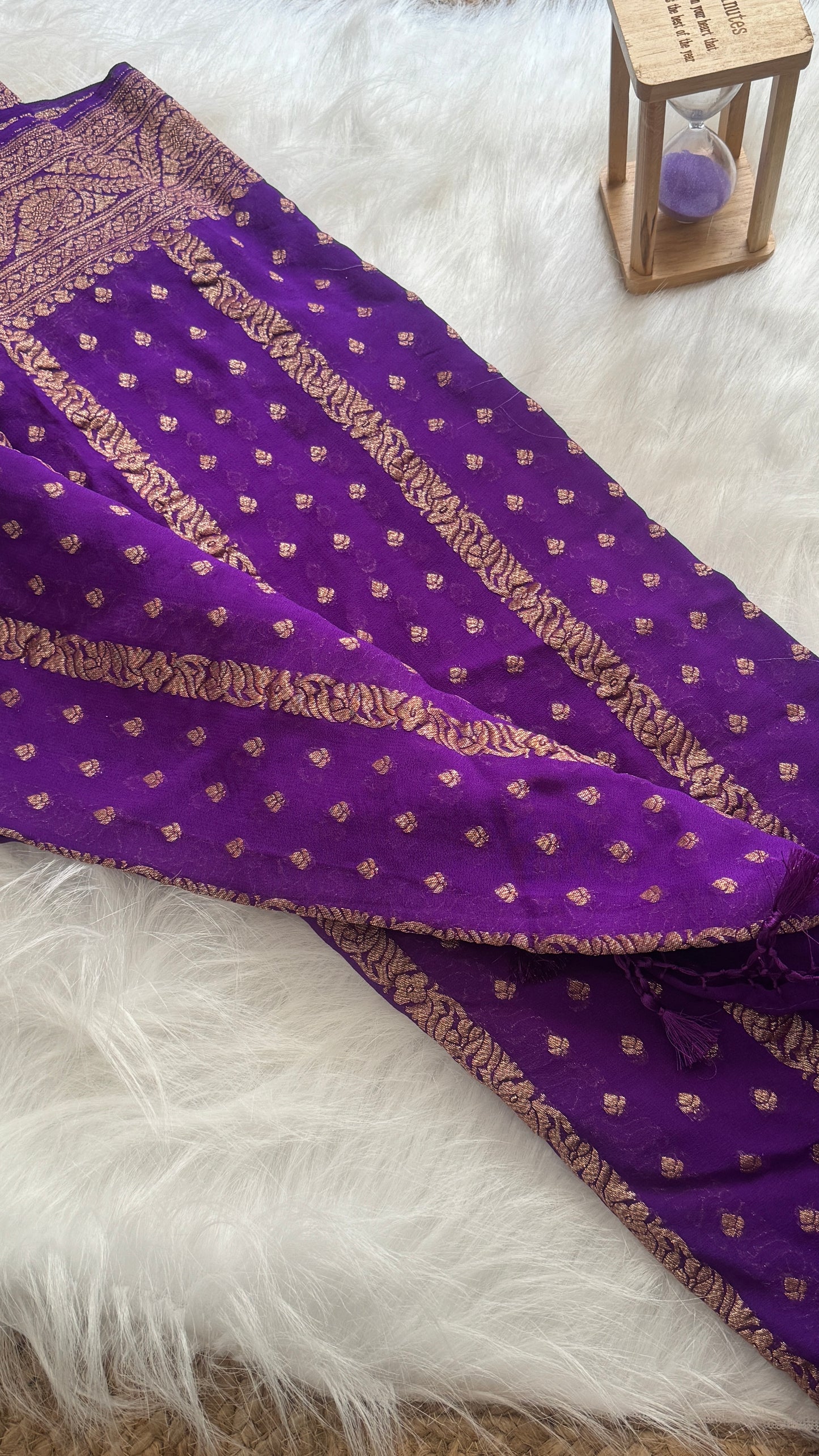 Khaddi Georgette Royal Blue Saree