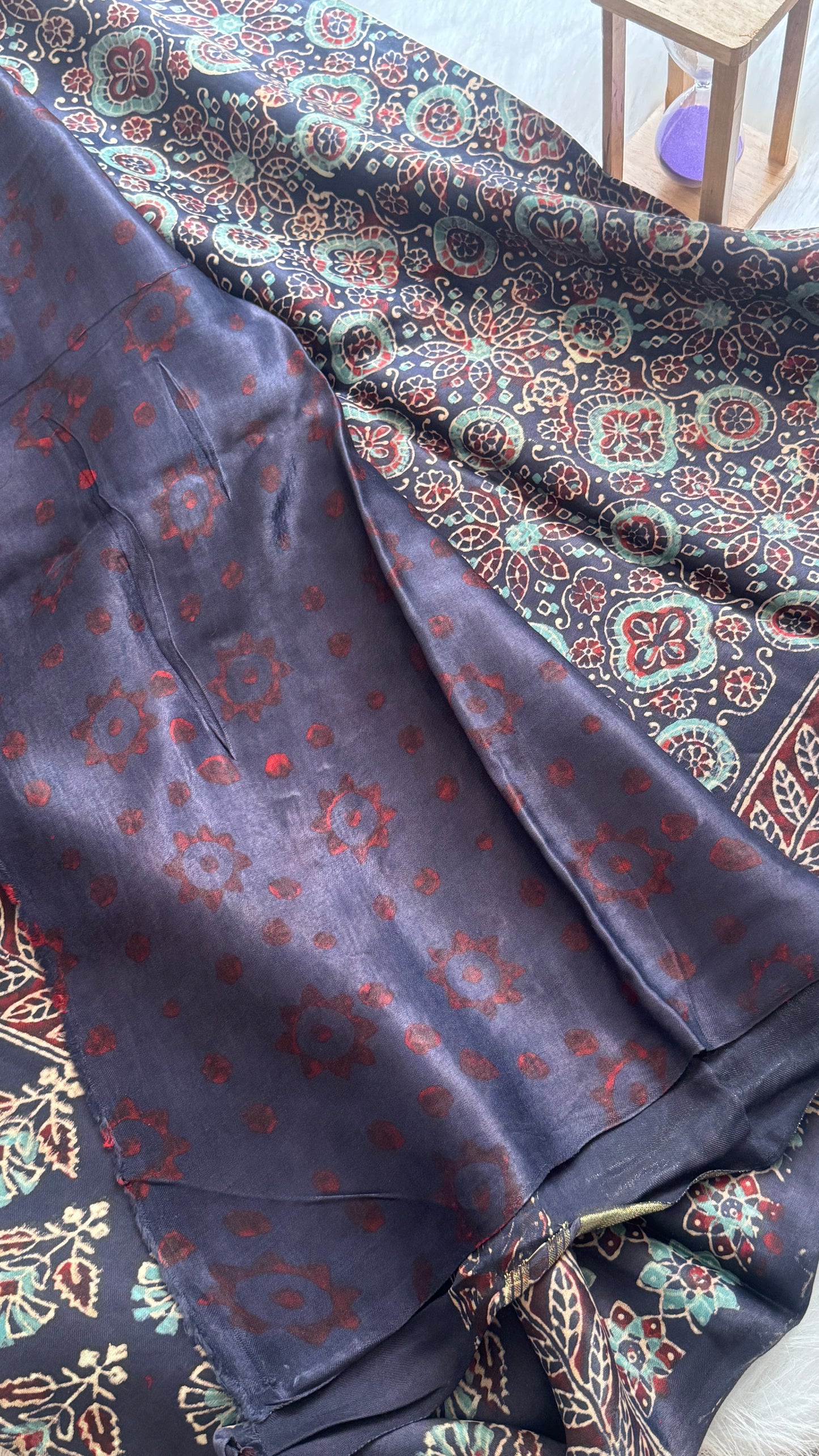 Navami Modal Silk Saree - Black