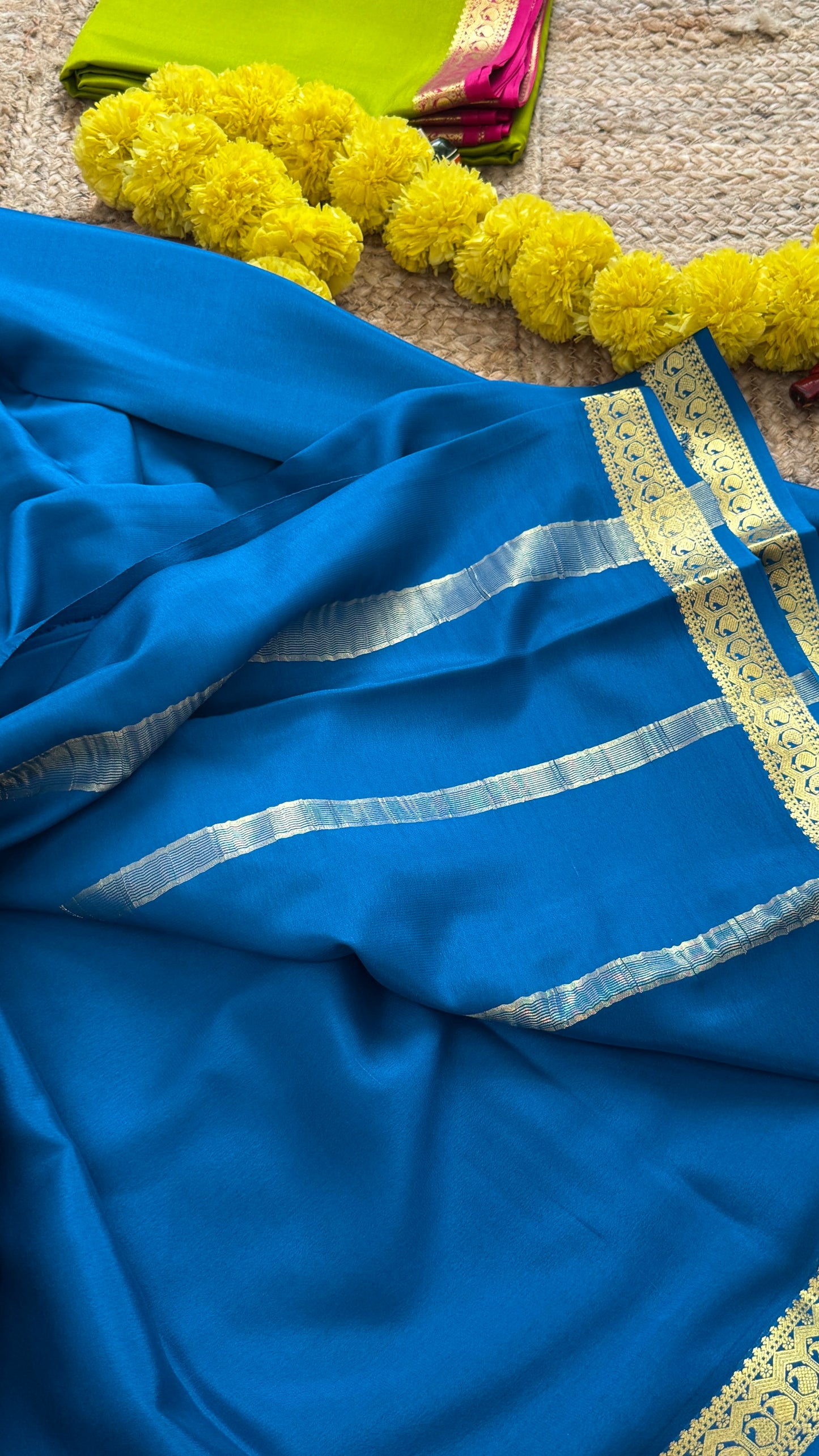Mysore Silk Lite - Peacock Blue