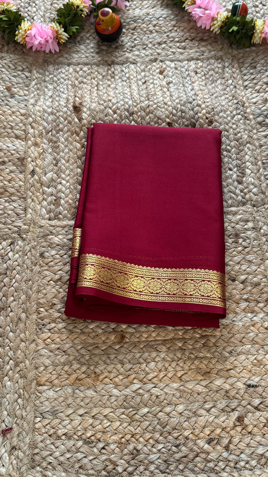 Mysore Silk Lite - Maroon1 small boarder