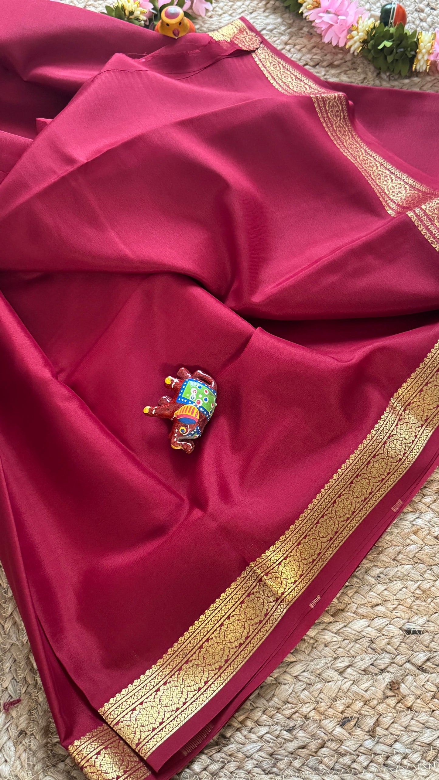Mysore Silk Lite - Maroon1 small boarder