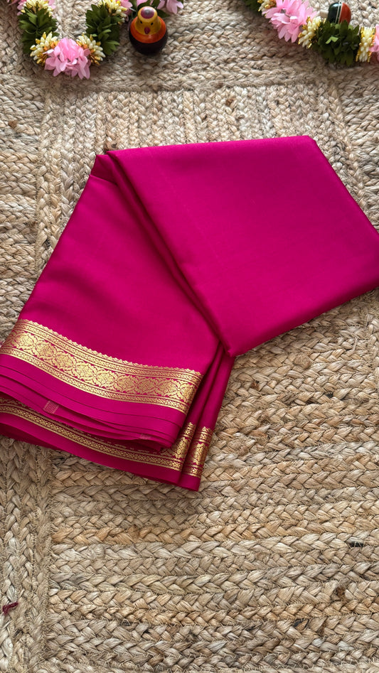 Mysore Silk Lite - Dark Pink1 small boarder