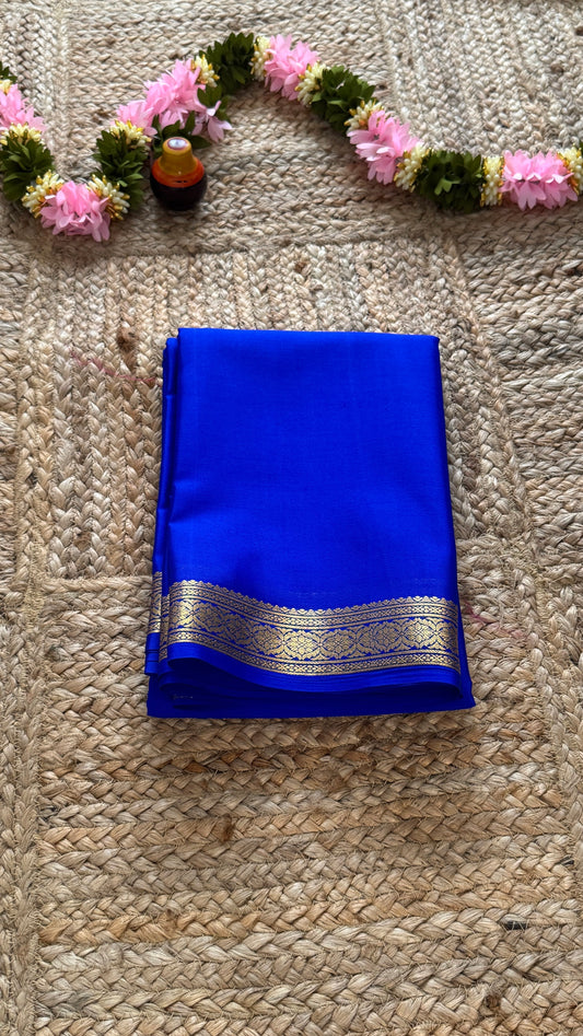 Mysore Silk Lite - Dark Blue1 small boarder