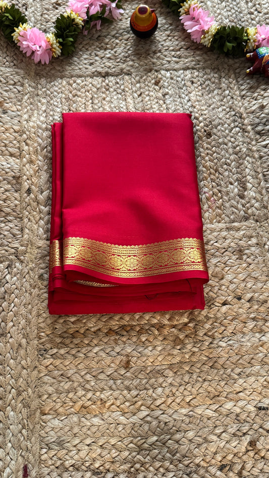 Mysore Silk Lite - Red1 small boarder
