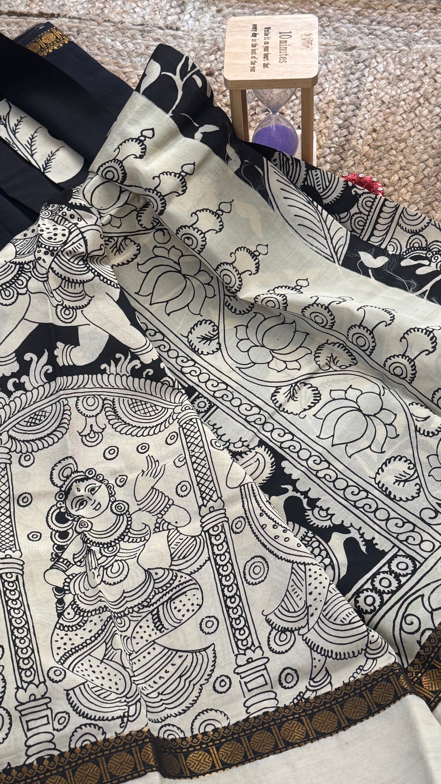 Pen Kalamkari Handloom Sarees in Intricate Design - Saree1