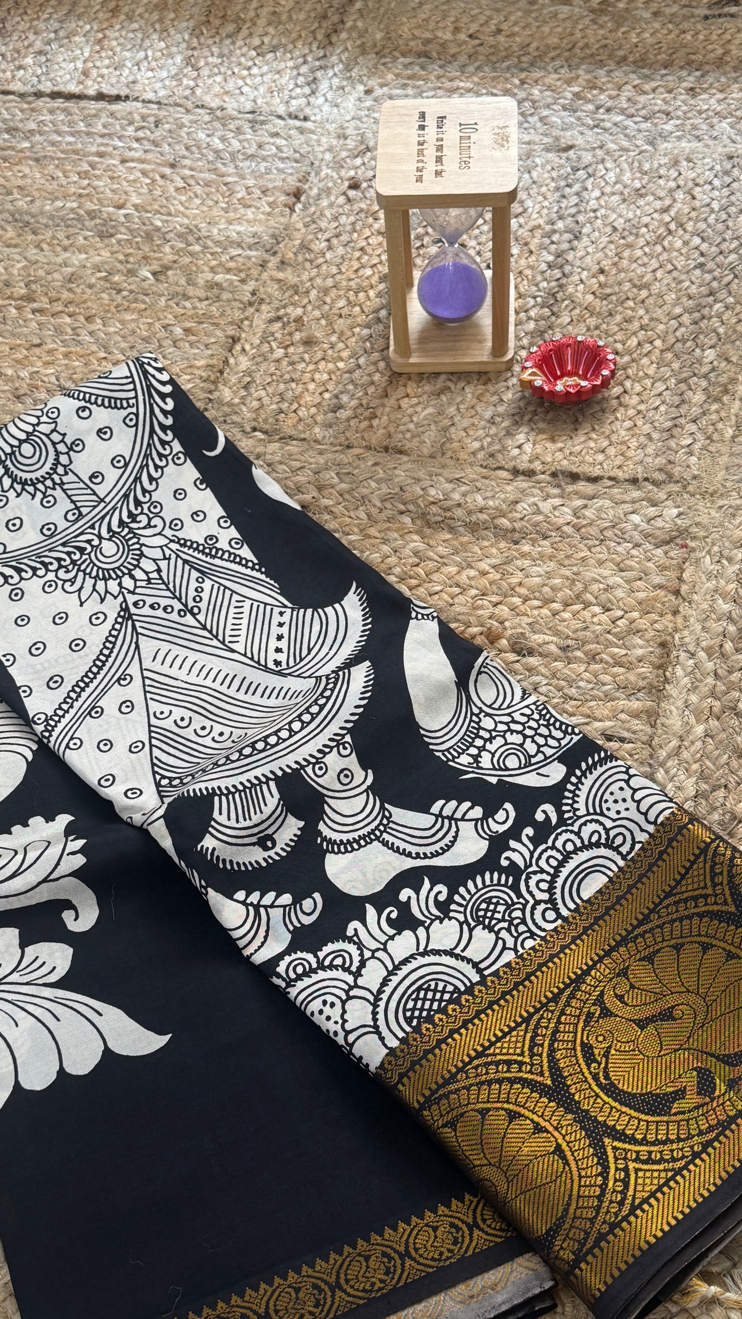 Pen Kalamkari Handloom Sarees in Intricate Design - Saree3