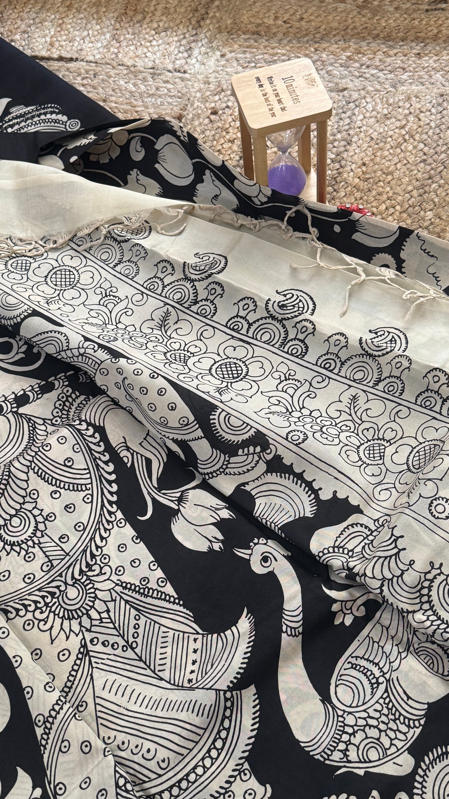 Pen Kalamkari Handloom Sarees in Intricate Design - Saree3