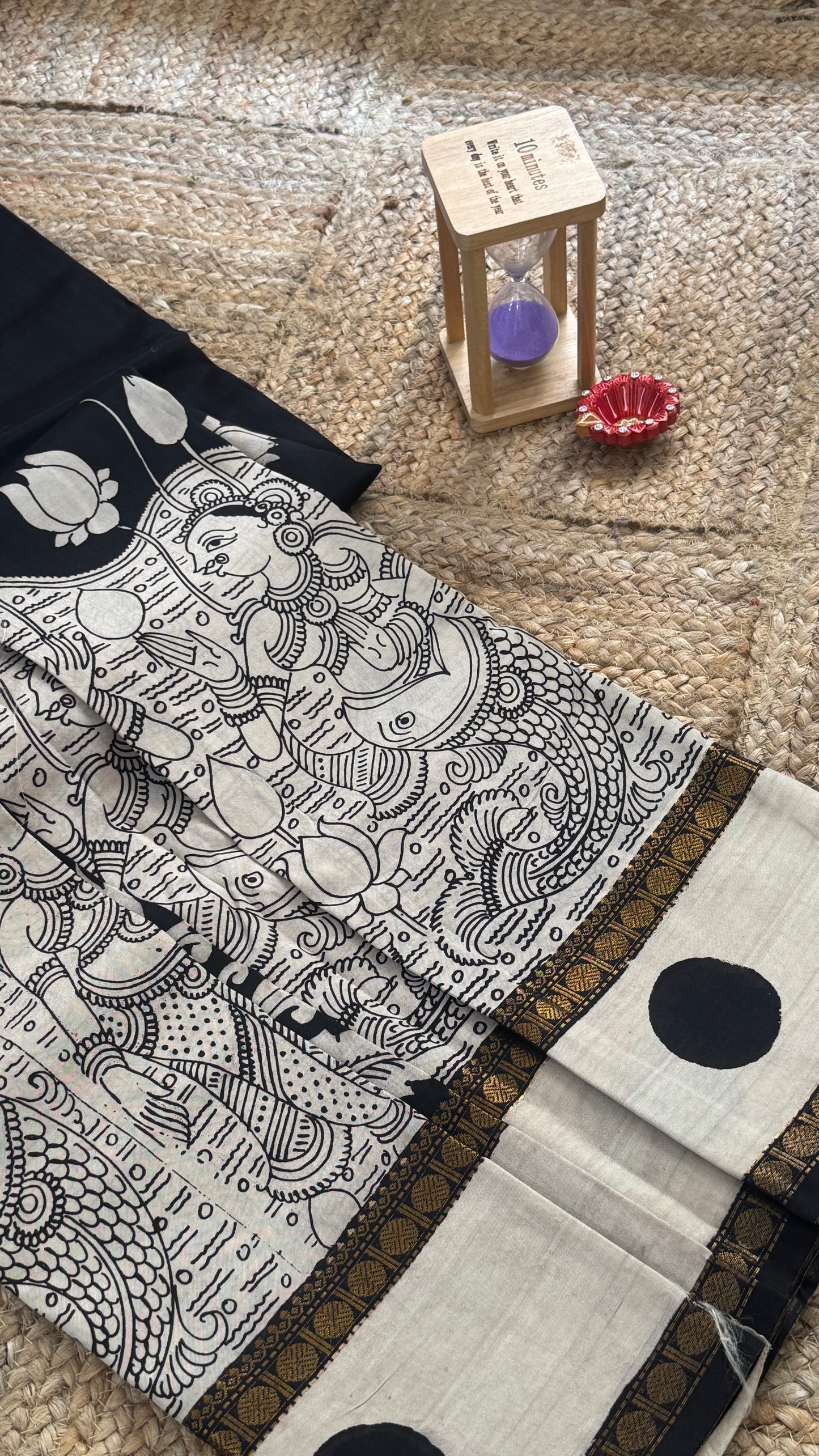 Pen Kalamkari Handloom Sarees in Intricate Design - Saree4