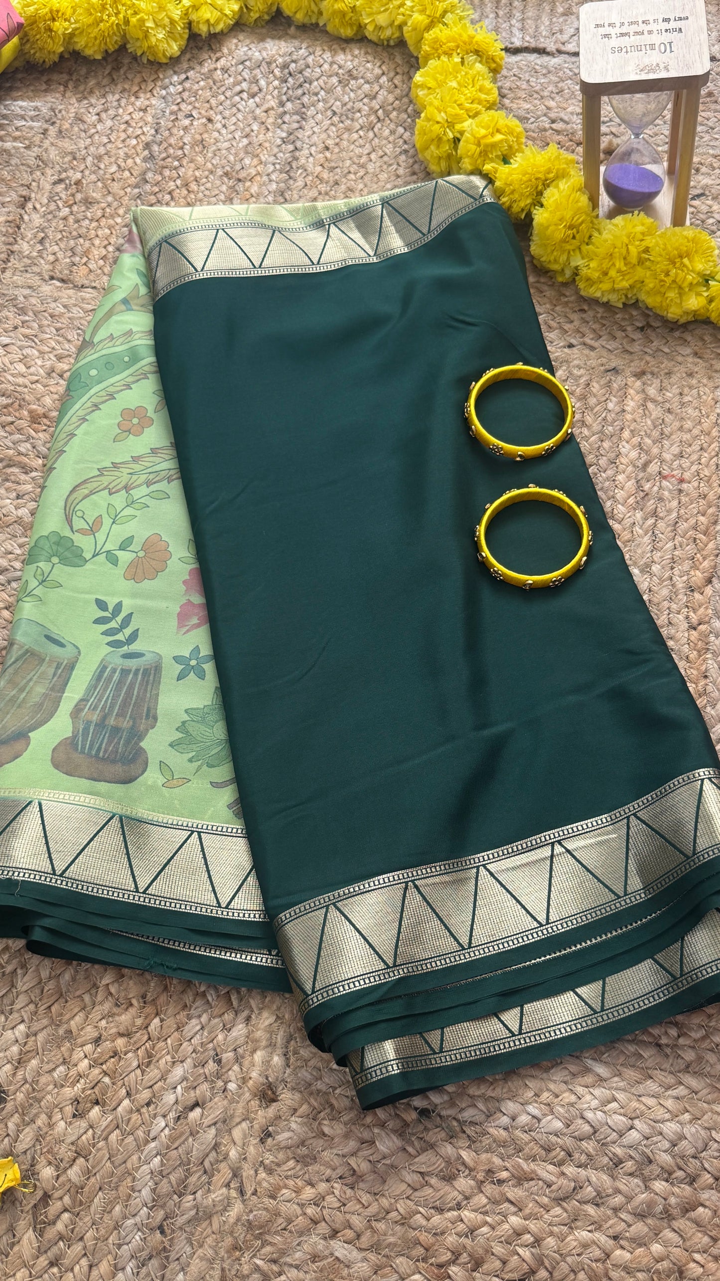 Kalamakari Dark Green and Light Green