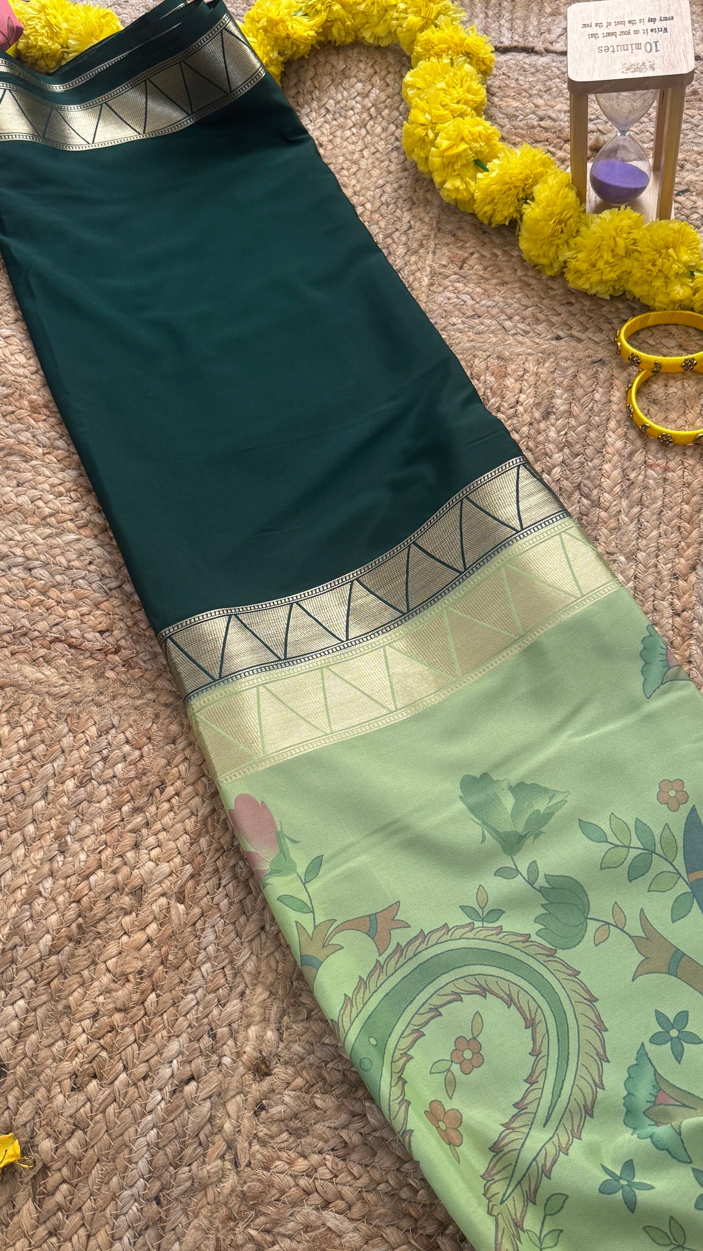 Kalamakari Dark Green and Light Green