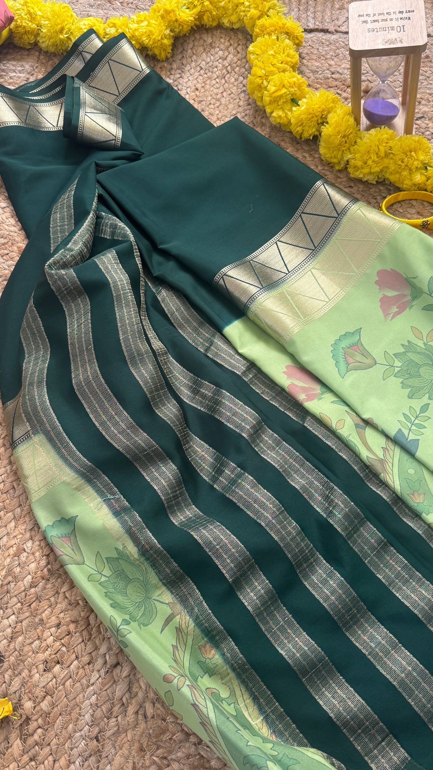 Kalamakari Dark Green and Light Green