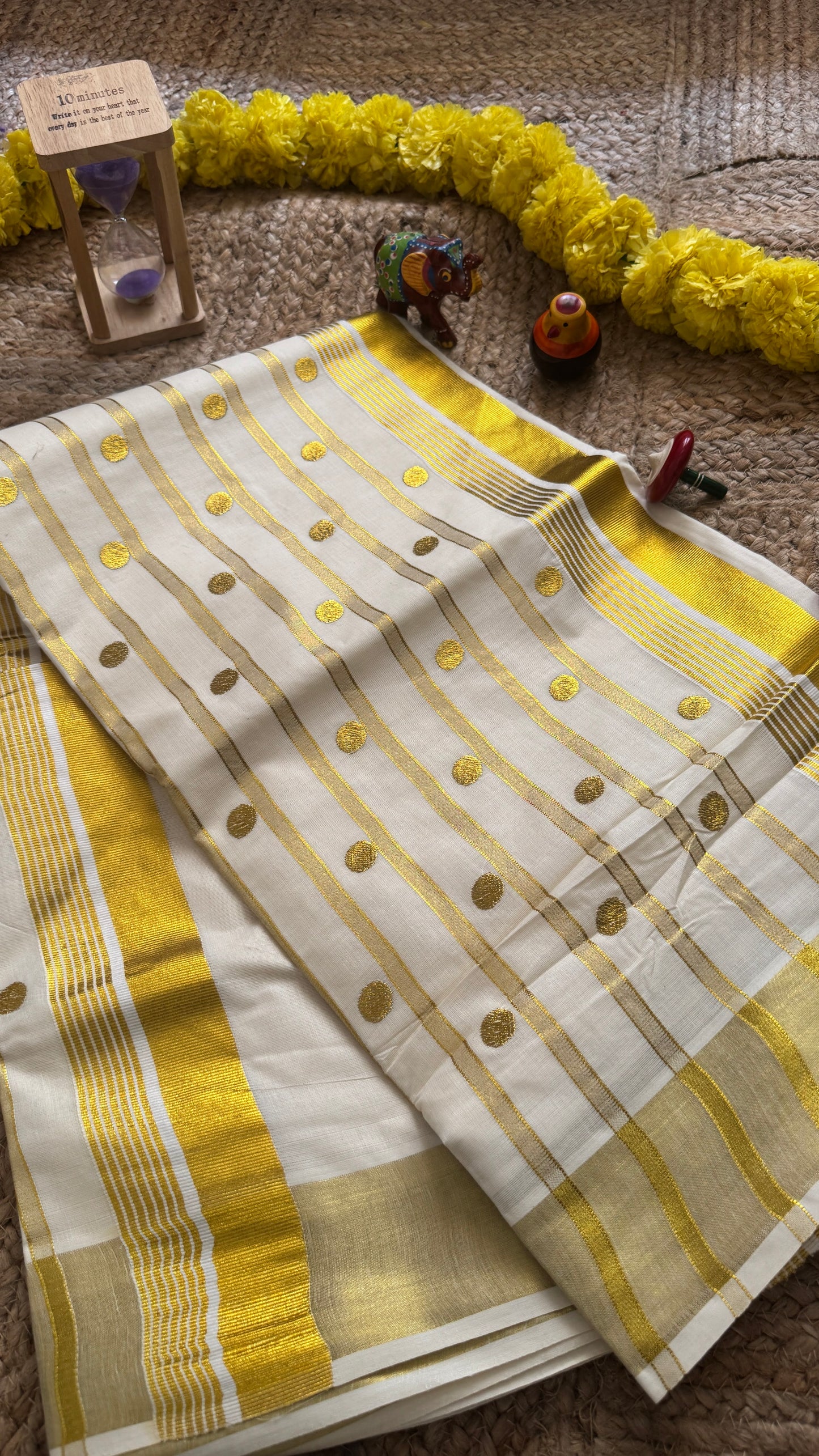ONAM Special - Tissue Silk Saree with stripes