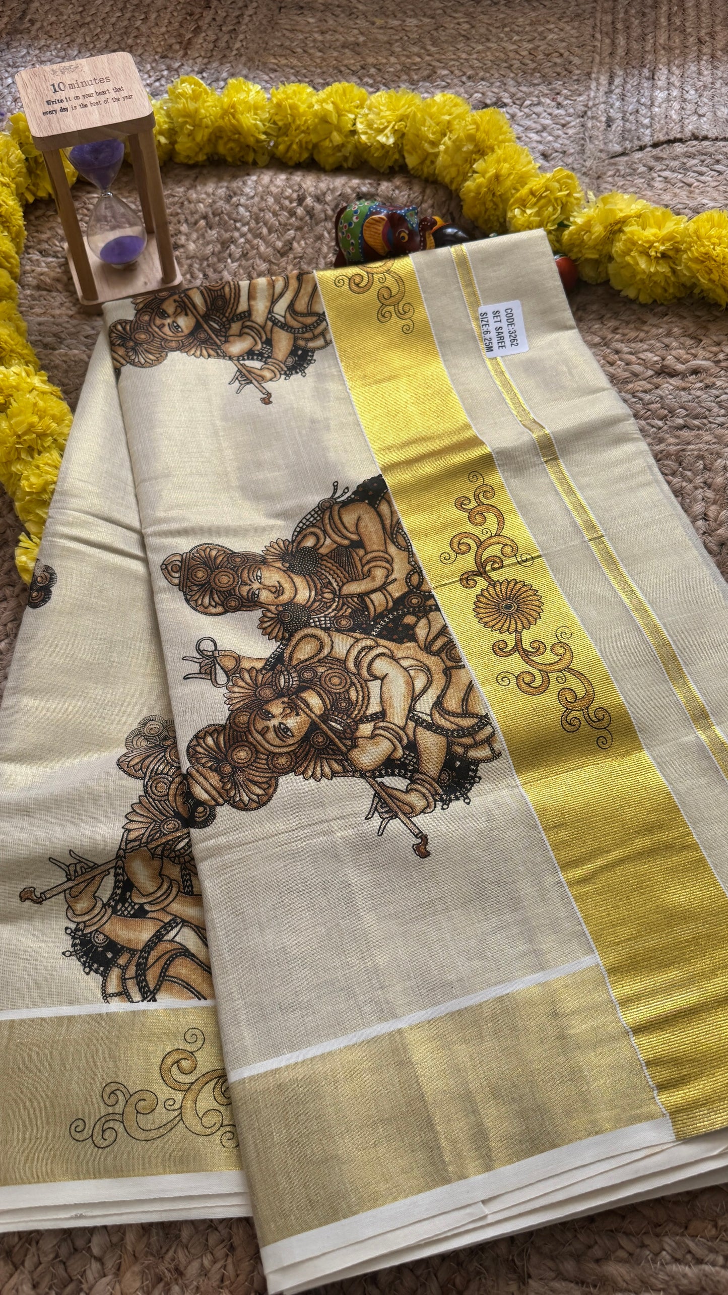 ONAM Special - Tissue Silk Saree1 with prints