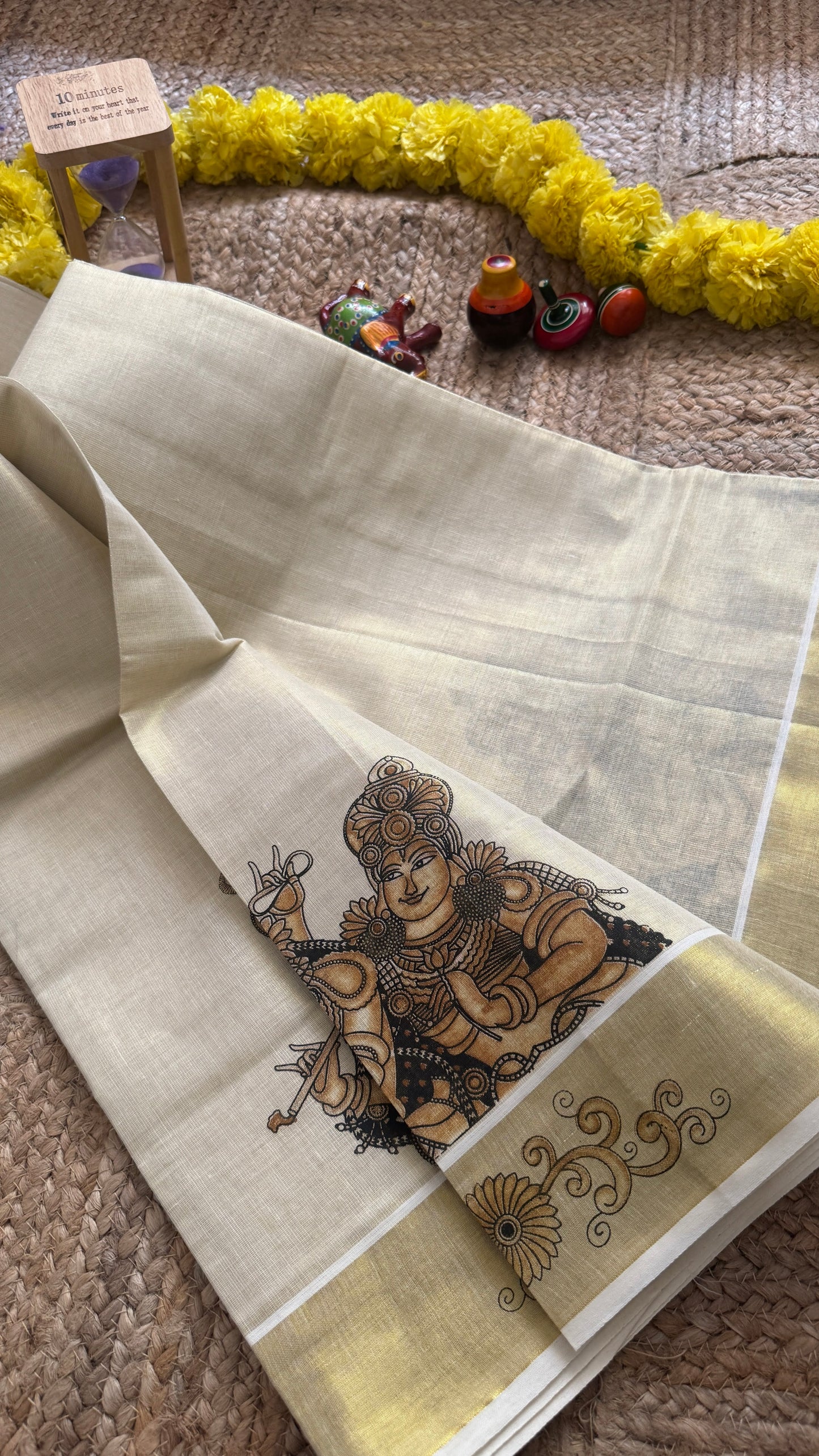 ONAM Special - Tissue Silk Saree1 with prints