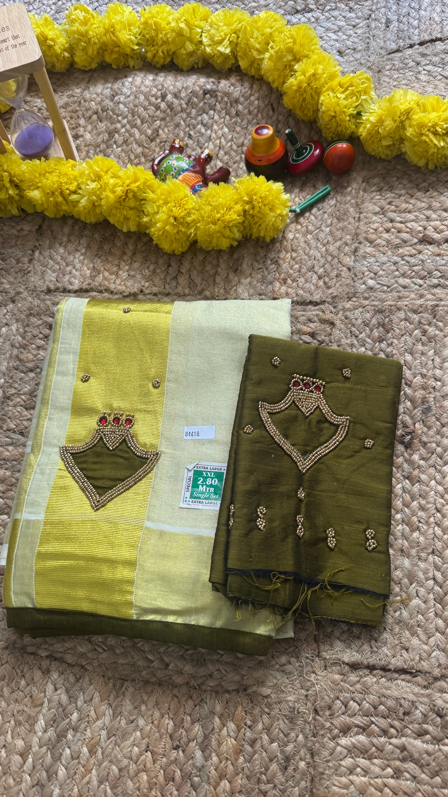 ONAM Special - Tissue Silk Saree9 with prints