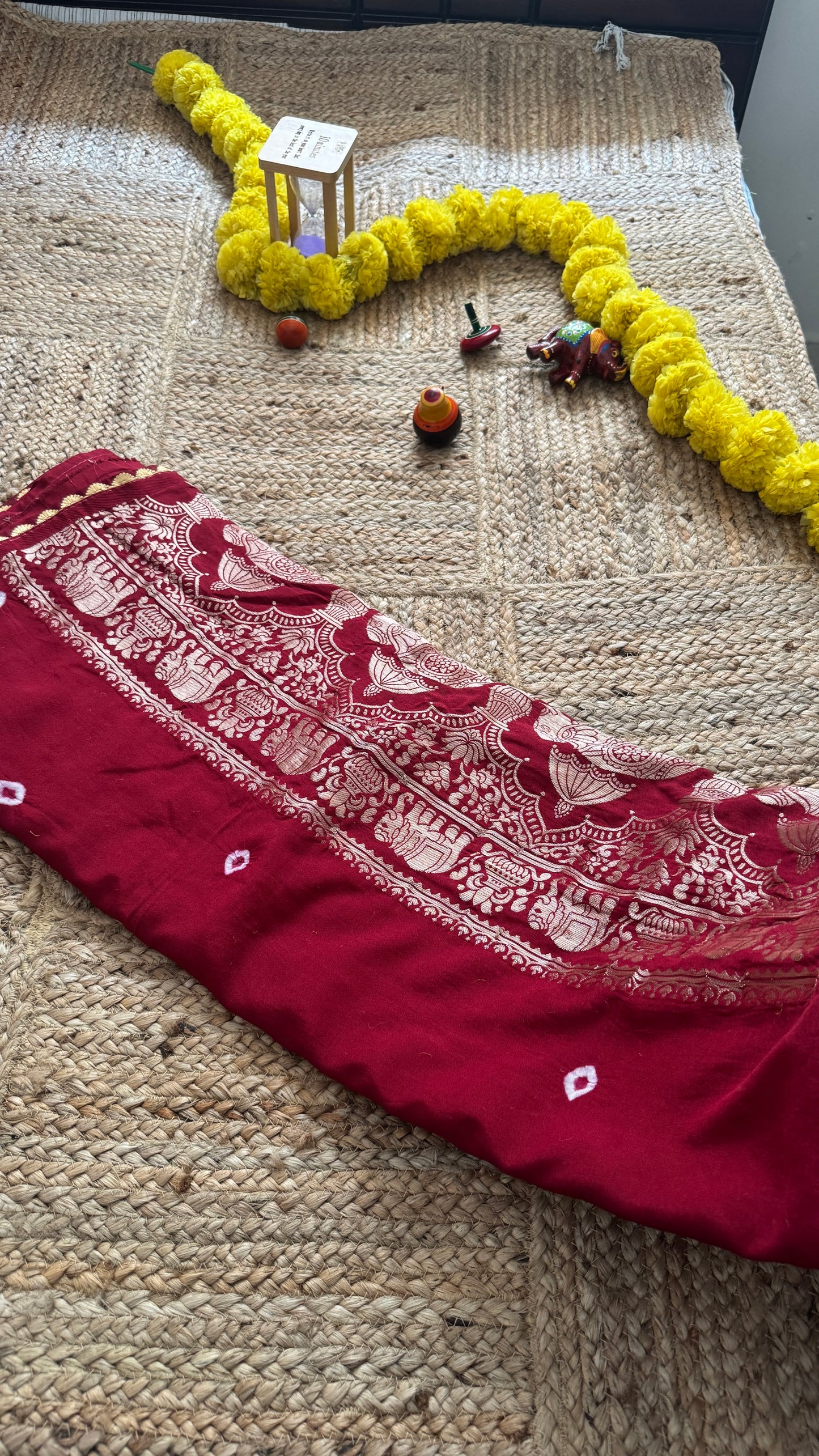 Cotton Silk Blend - Maroon