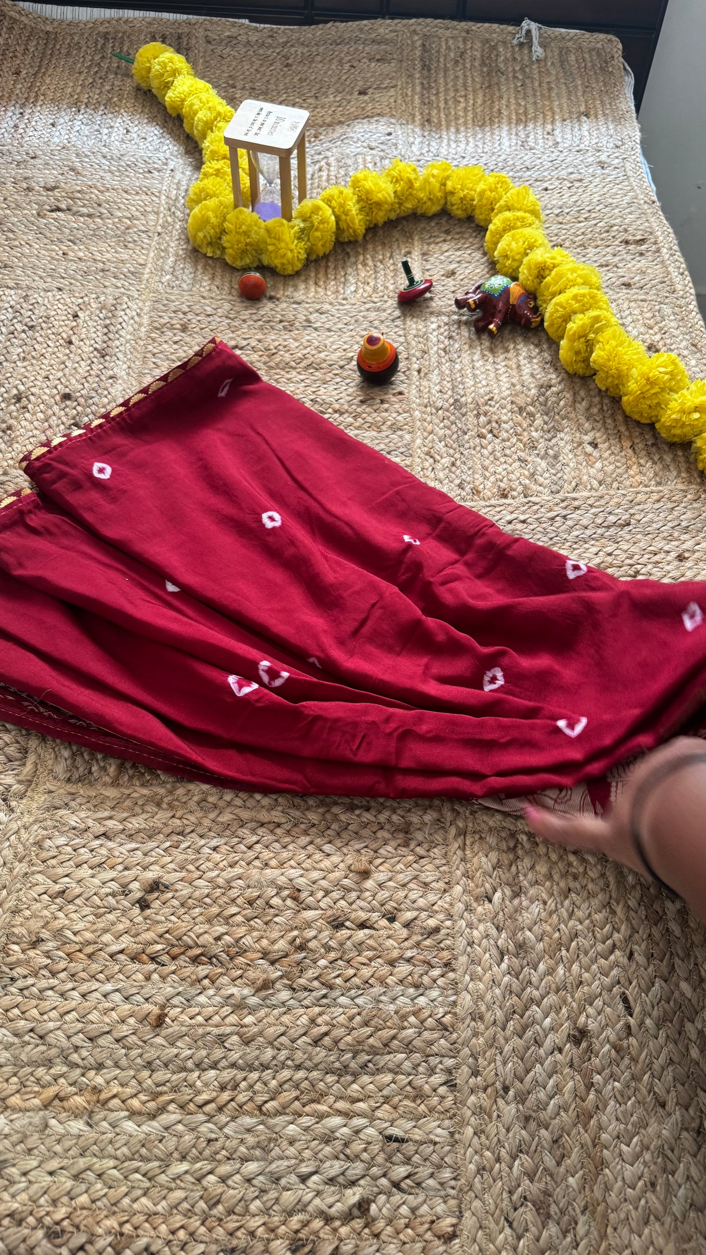 Cotton Silk Blend - Maroon
