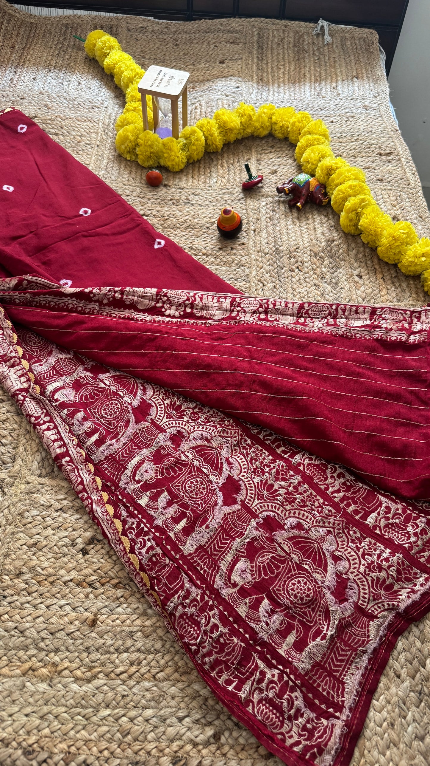 Cotton Silk Blend - Maroon