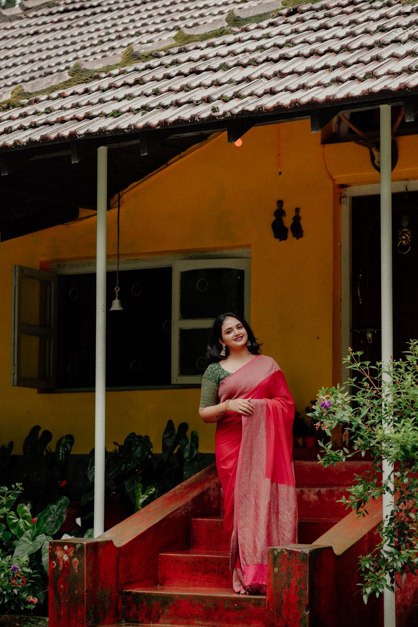 Khaddi Georgette - Solid Red