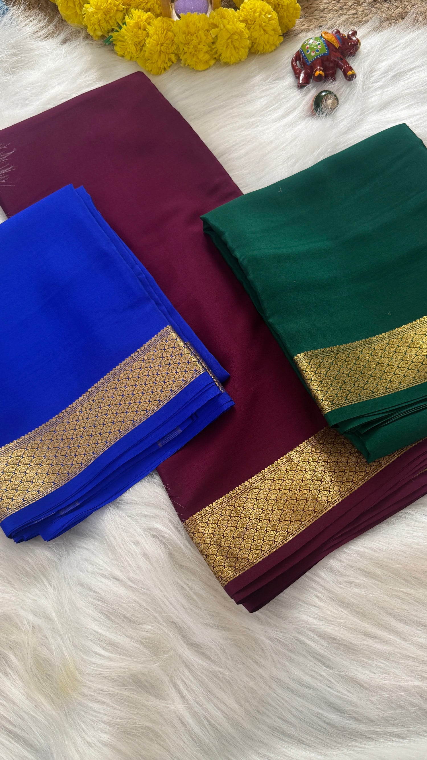 Mysore Silk Sarees in SOLID Colors