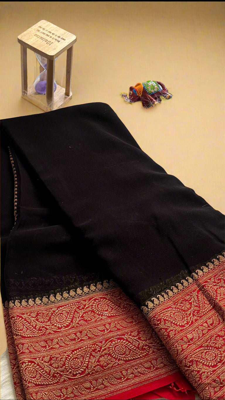 Pure Khaddi Georgette Banarasi Saree