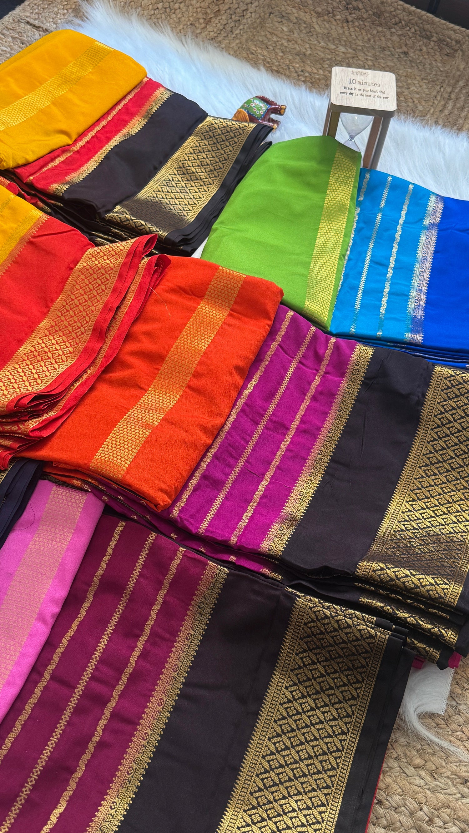 Semi Mysore Silk - 3D Pattern