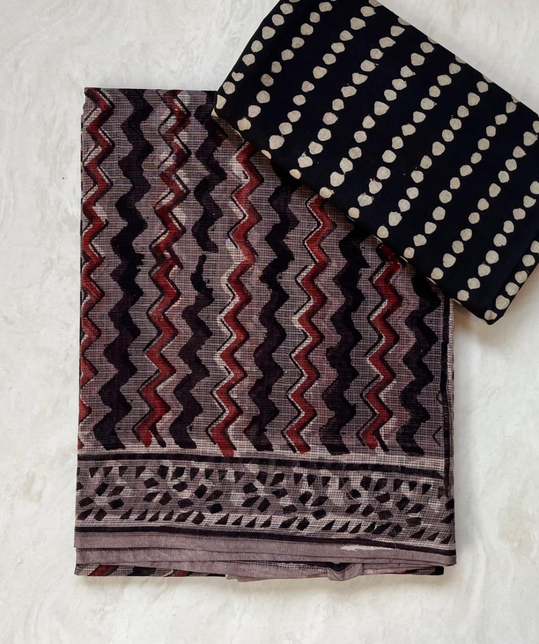 Office Wear Mul Cotton : Purple Mauve with Black Saree1