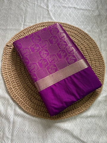 SIRI VEDHA | Semi Silk Brocade Half and Half Purple