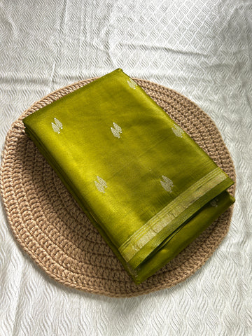 SIRI KAVERI | Olive Green with Antique Gold Zari