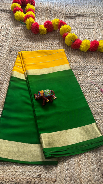 New Collections - Mysore Silk Yellow and Green