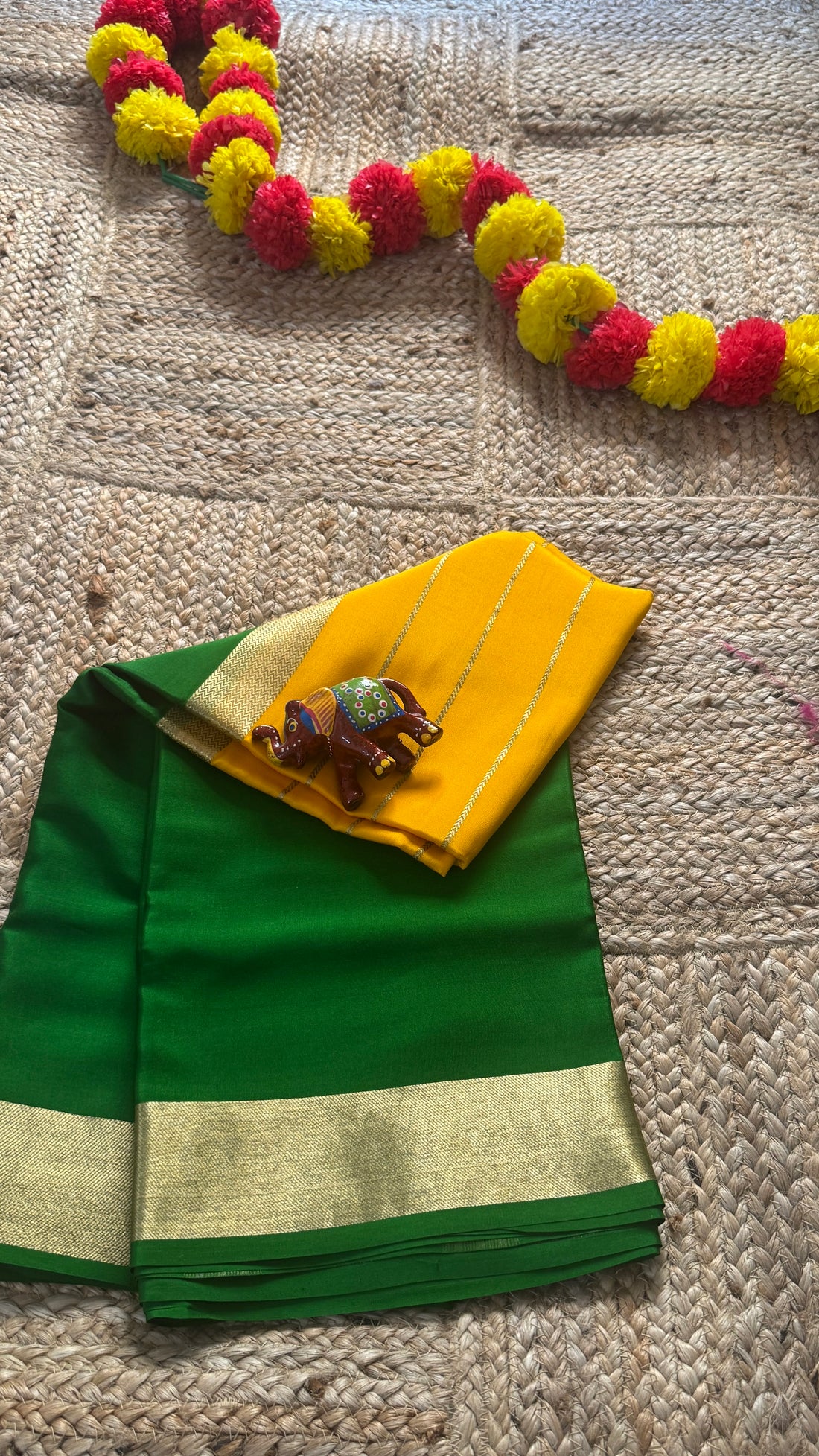 New Collections - Mysore Silk Yellow and Green