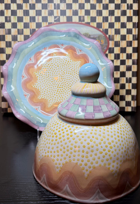 Prakriti Collections - Mysore Silk Centre Checks Purple and Wine