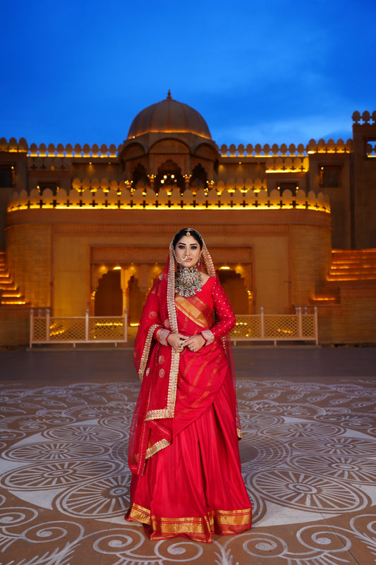 7. Pure Mysore Silk Saree - Lines Boarder