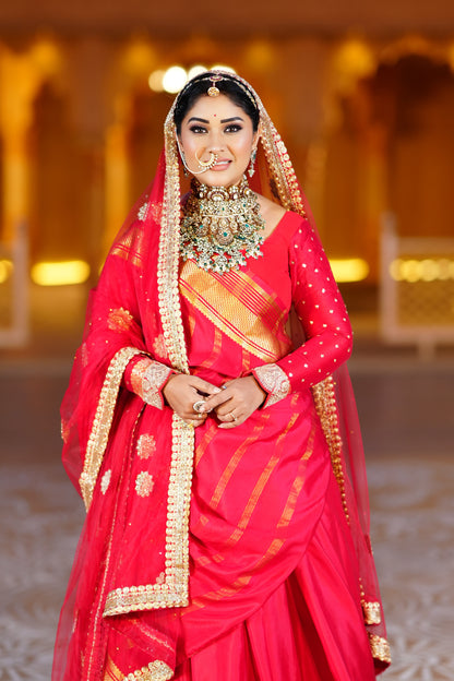 7. Pure Mysore Silk Saree - Lines Boarder