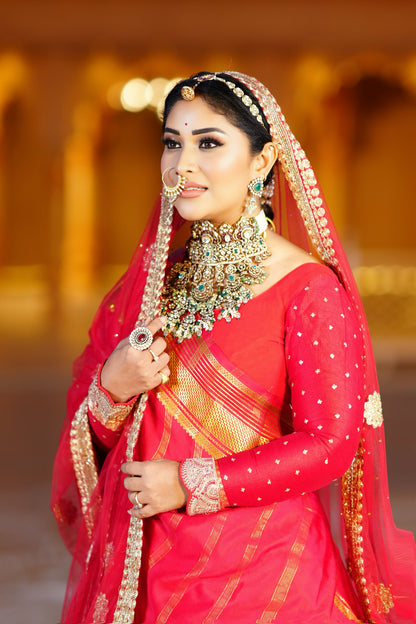7. Pure Mysore Silk Saree - Lines Boarder