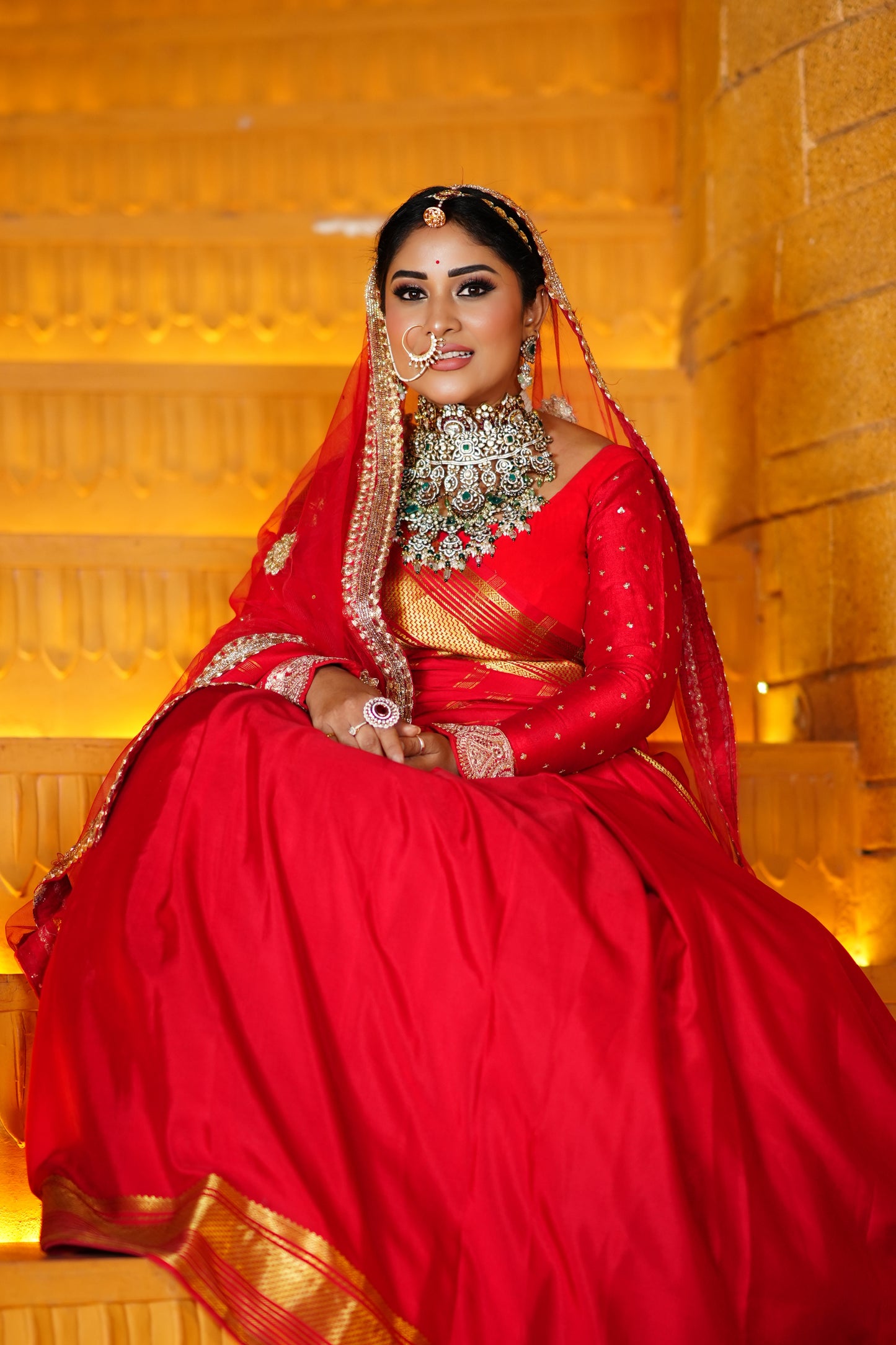 7. Pure Mysore Silk Saree - Lines Boarder