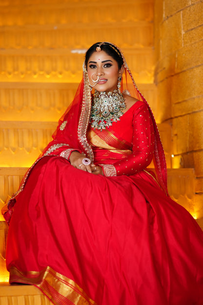 7. Pure Mysore Silk Saree - Lines Boarder