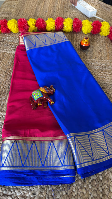 SIRI RADHA | 2D Half and Half - Red and Blue