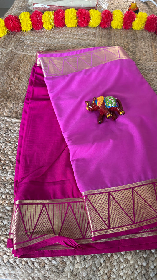 2D Half and Half - Light Pink and Dark Pink