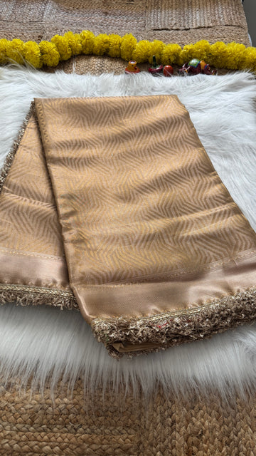 SIRI RADHA | Banarasi Handloom Tissue Silk Saree GOLD