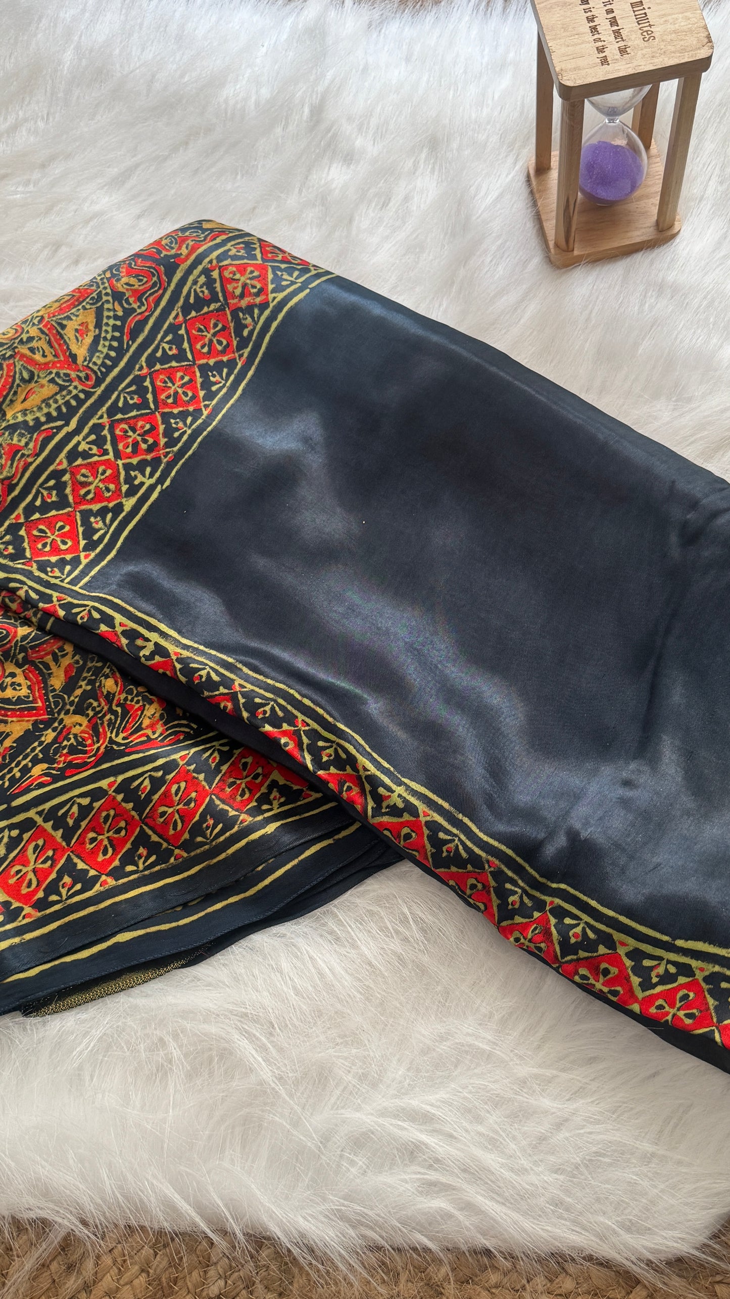 Navami Modal Silk Saree - Black