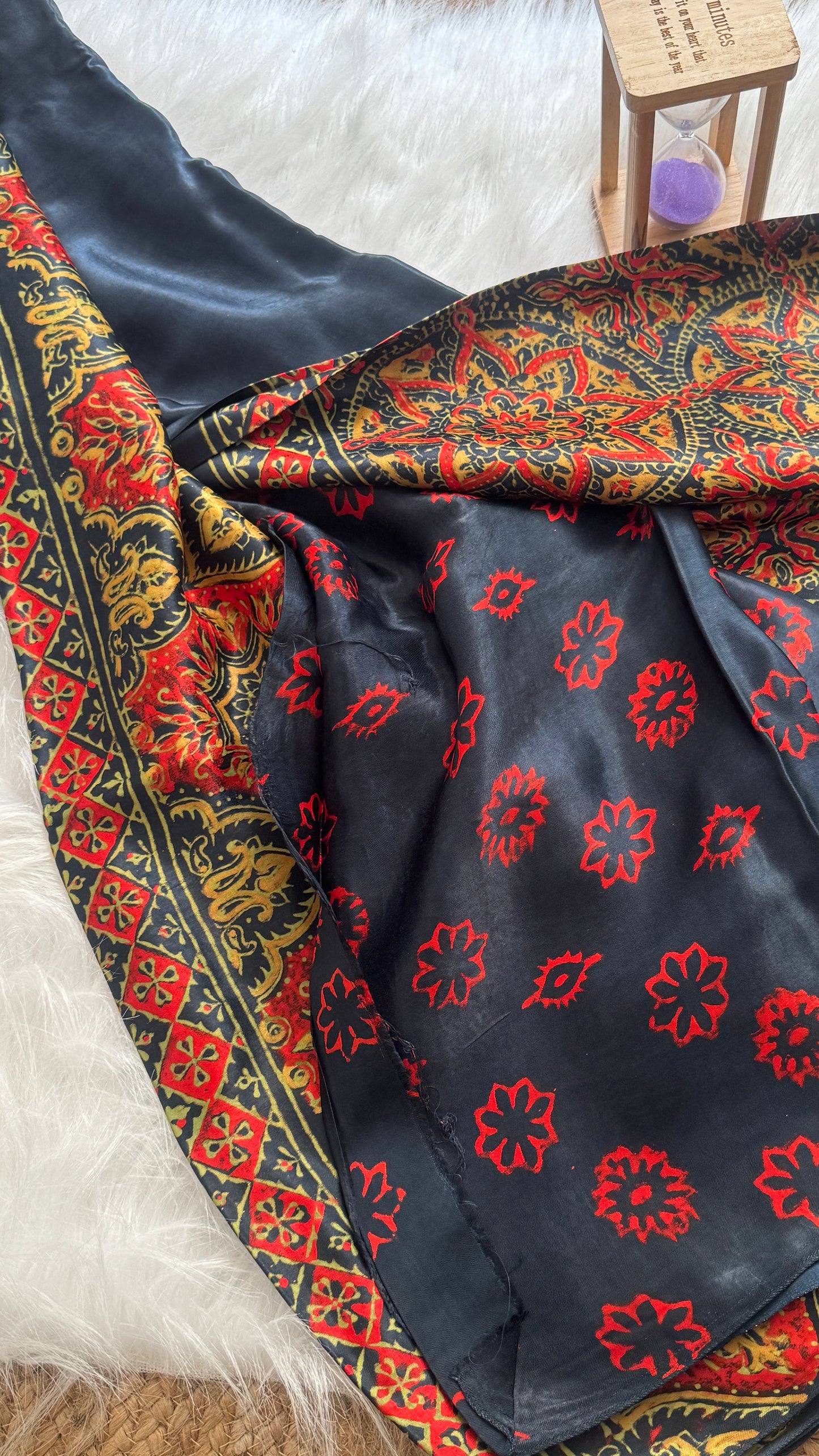 Navami Modal Silk Saree - Black