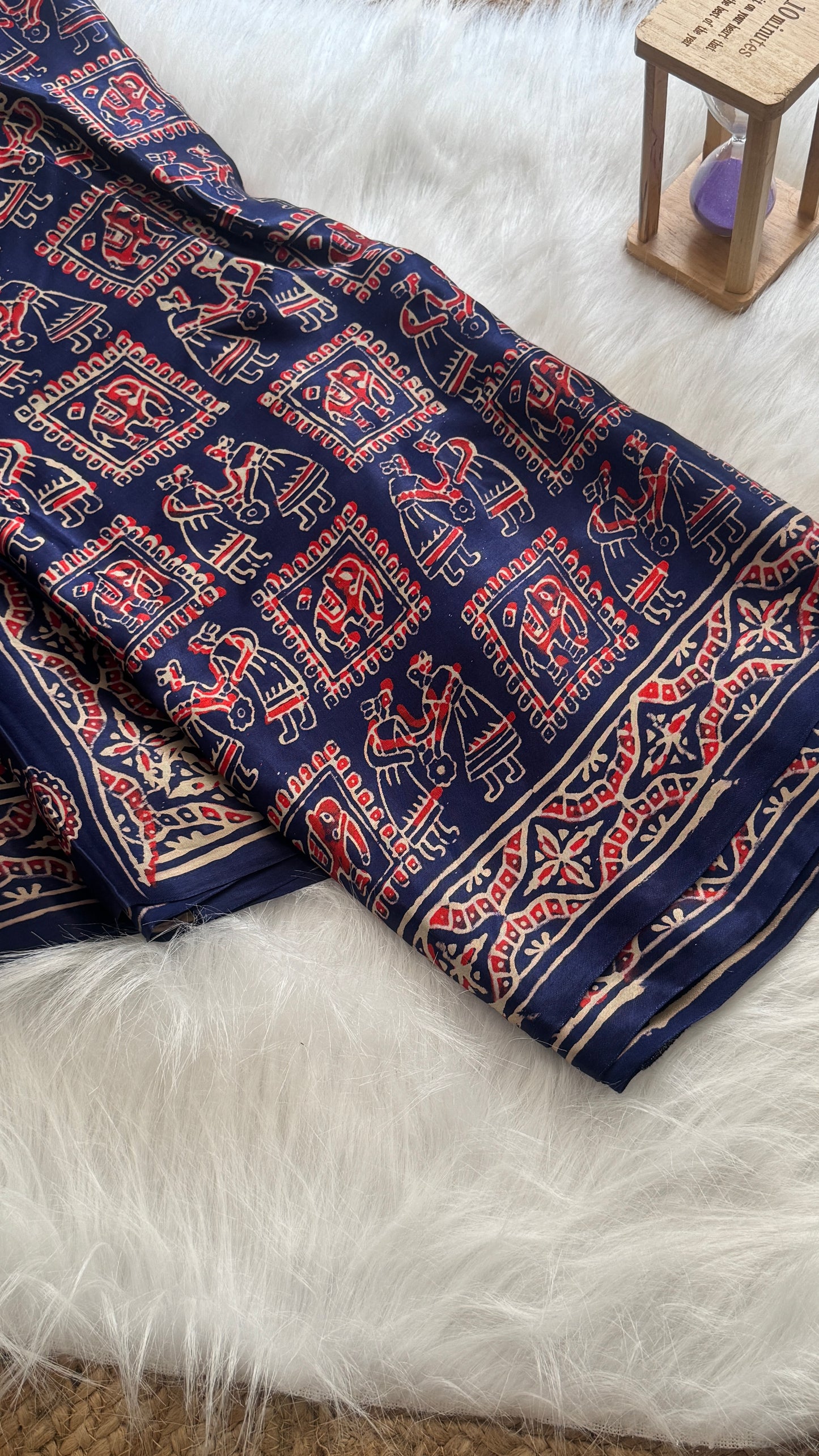 Navami Modal Silk Saree - Royal Blue