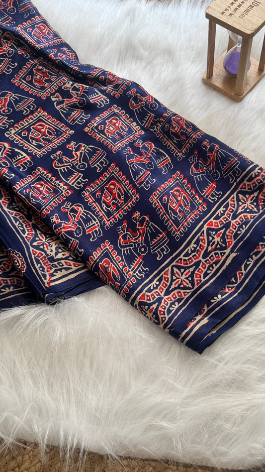 Navami Modal Silk Saree - Royal Blue