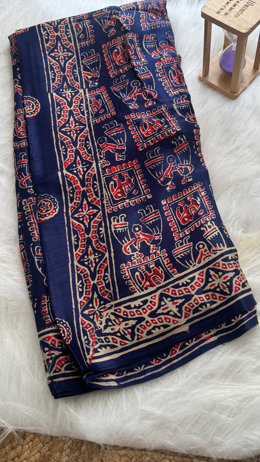 Navami Modal Silk Saree - Royal Blue