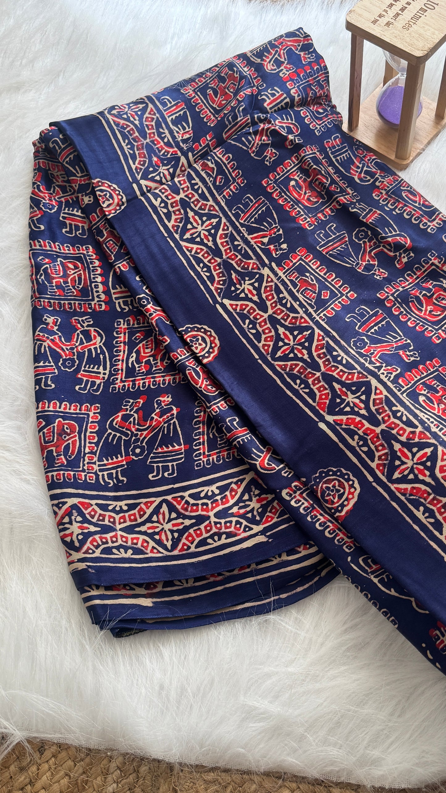 Navami Modal Silk Saree - Royal Blue