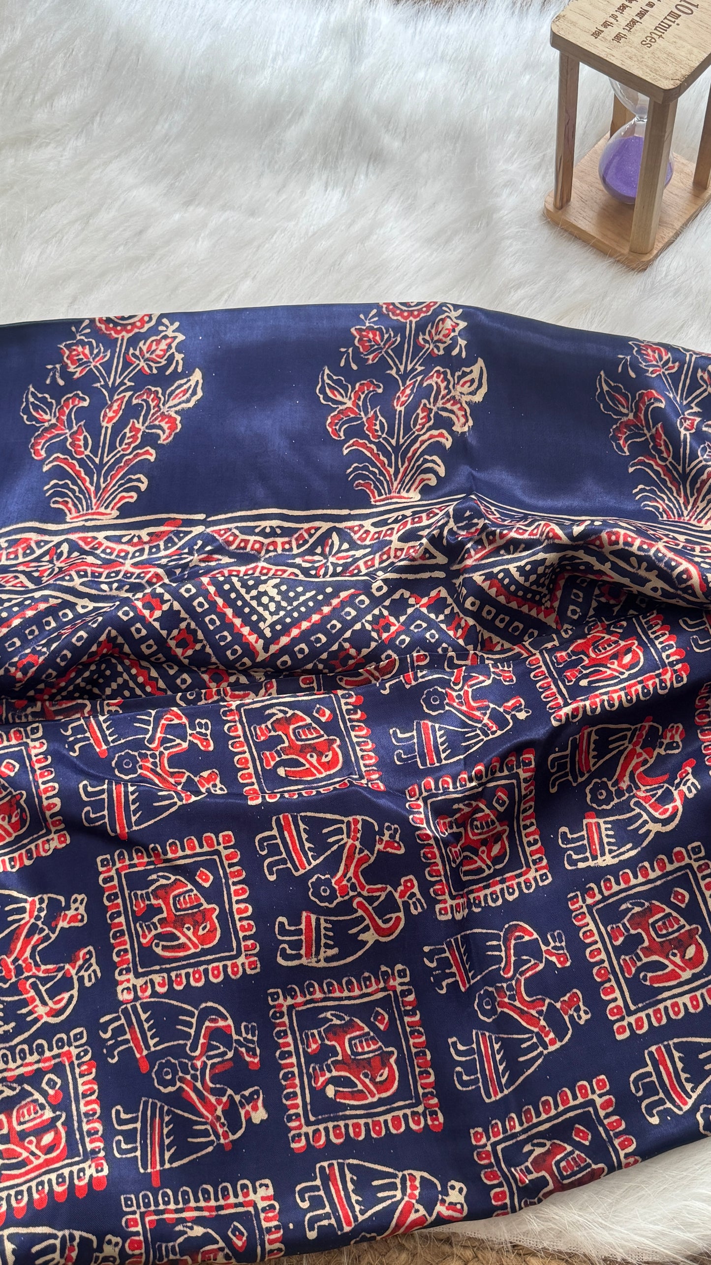 Navami Modal Silk Saree - Royal Blue